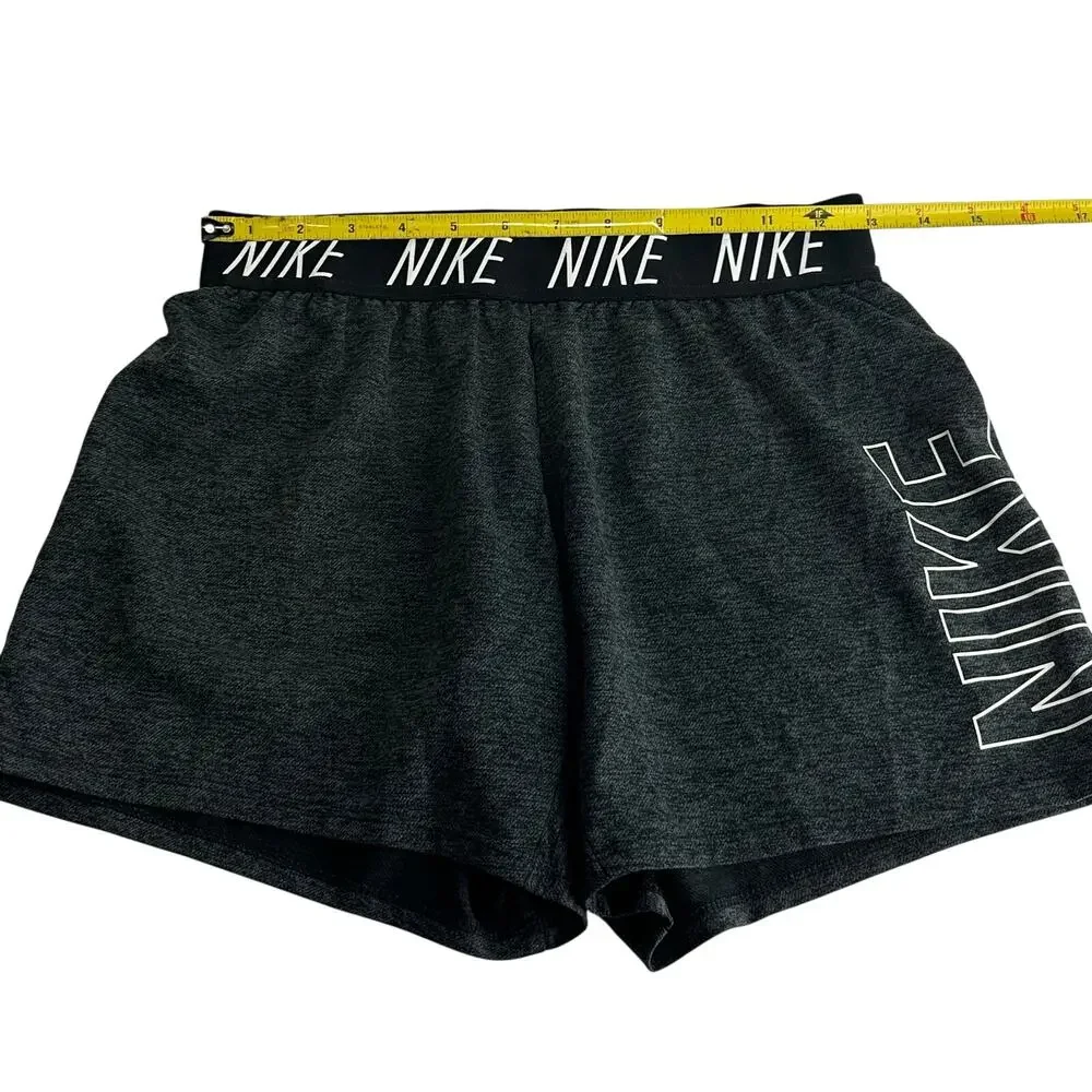 Nike Girls Youth Size XL Gray Dri-Fit Trophy Running Shorts 910252-010